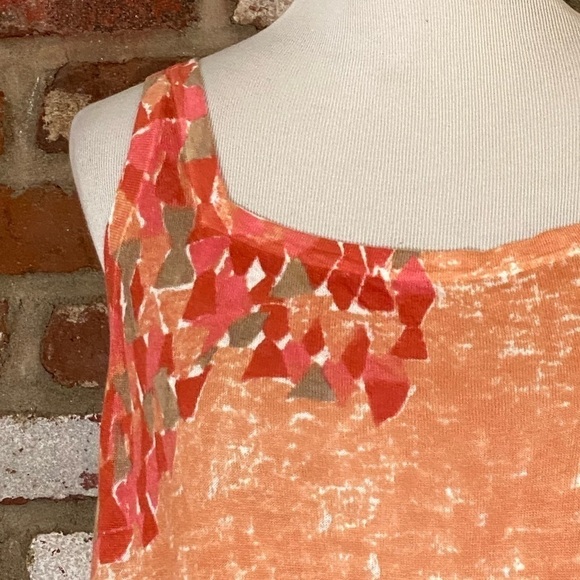 Nic + Zoe Orange Sunburst Sweater Tank Top Size XXL New - Picture 4 of 9